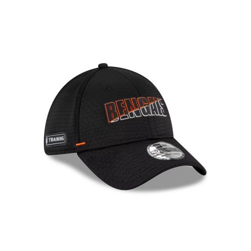 NFL Cincinnati Bengals Official Summer Sideline 39Thirty Stretch Fit (VYO0823) - Black New Era Caps